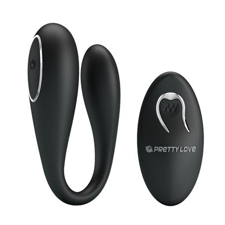 Pretty Love Algernon Siyah USB Şarjlı 12 Titreşimli Uzaktan Kumandalı Vibratör - BDM4582