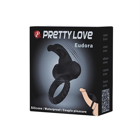 Pretty Love Klitoral Uyarıcılı Titreşimli Tavşan Penis Halkası - BDM6219