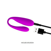 Pretty Love USB Şarjlı 12 Titreşimli Uzaktan Kumandalı Vibratör - BDM4430