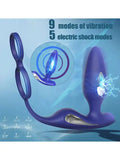 Prostat ve Penis Halkalı Elektro Şok Özellikli Anal Vibratör - S426-2