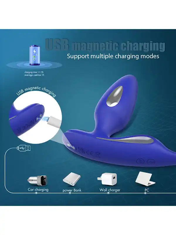 Prostat ve Penis Halkalı Elektro Şok Özellikli Anal Vibratör - S426-2