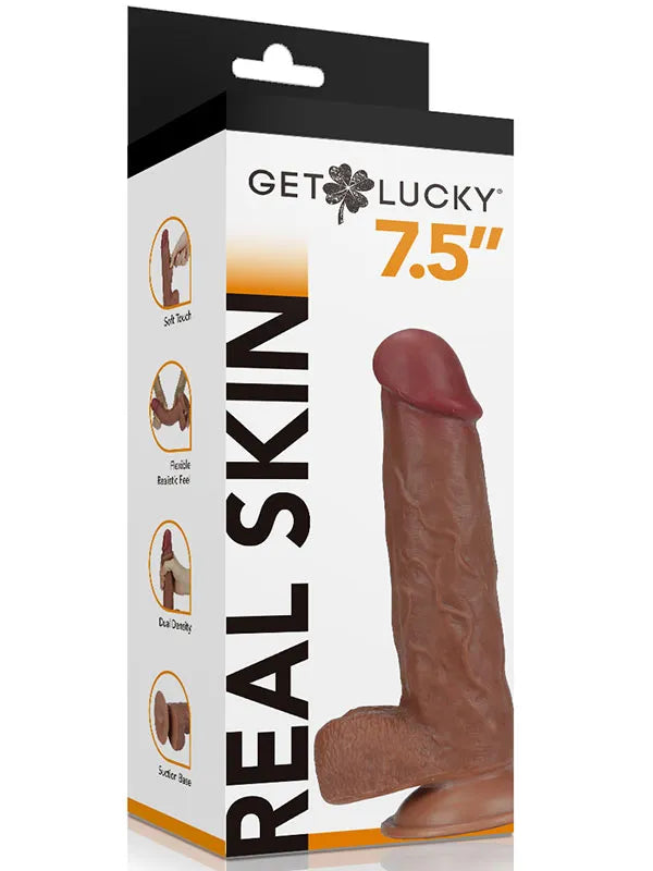 7.5" Dual Layer Oynar Derili Realistik Melez Penis 19 cm - GL0640