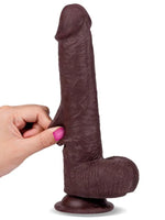 8" Dual Layer Oynar Derili Realistik Siyah Penis 20 cm - GL0657