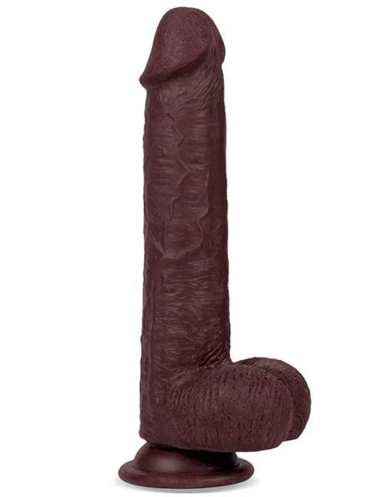 8" Dual Layer Oynar Derili Realistik Siyah Penis 20 cm - GL0657