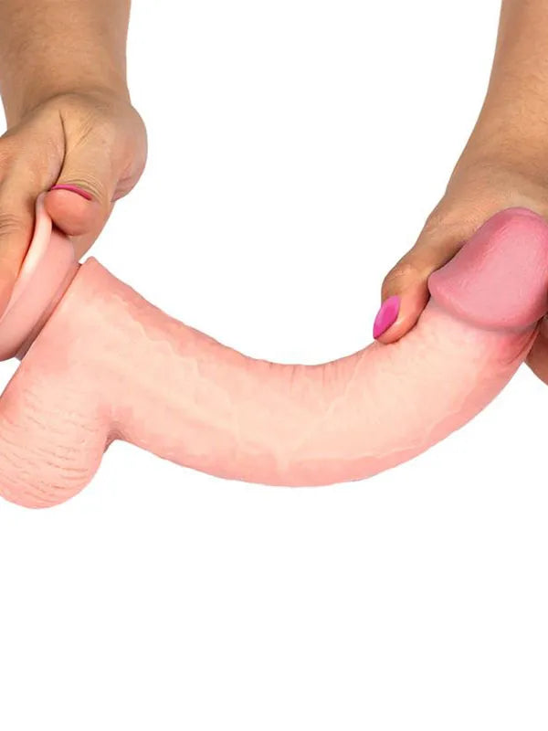 9" Dual Layer Oynar Derili Realistik Penis 23 cm - SL0226