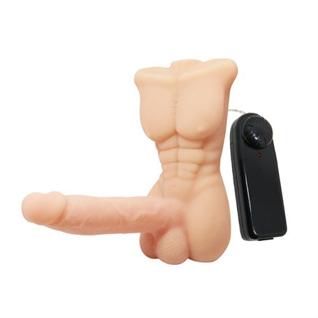 Realistik Yarım Erkek Vücut Kumandalı Penis Vibratör - BDM8083