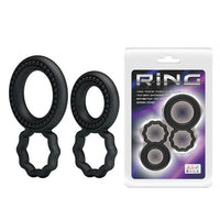 Ring 2'li Tırtıklı Penis Halkası - BDM0172