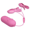 Romantic Wave - USB'den Şarjlı Titreşim & Elektro Şok Mandallı Göğüs Uyarıcı - BDM1486
