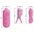 Romantic Wave - USB'den Şarjlı Titreşim & Elektro Şok Mandallı Göğüs Uyarıcı - BDM1486