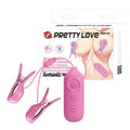 Romantic Wave - USB'den Şarjlı Titreşim & Elektro Şok Mandallı Göğüs Uyarıcı - BDM1486