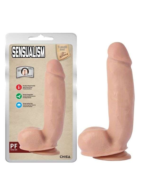 Sensualism 21cm Kıkırdaklı Gerçekçi Dildo - C-CH7803