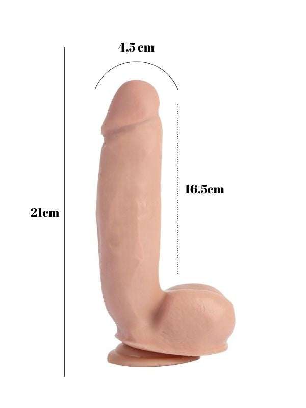 Sensualism 21cm Kıkırdaklı Gerçekçi Dildo - C-CH7803