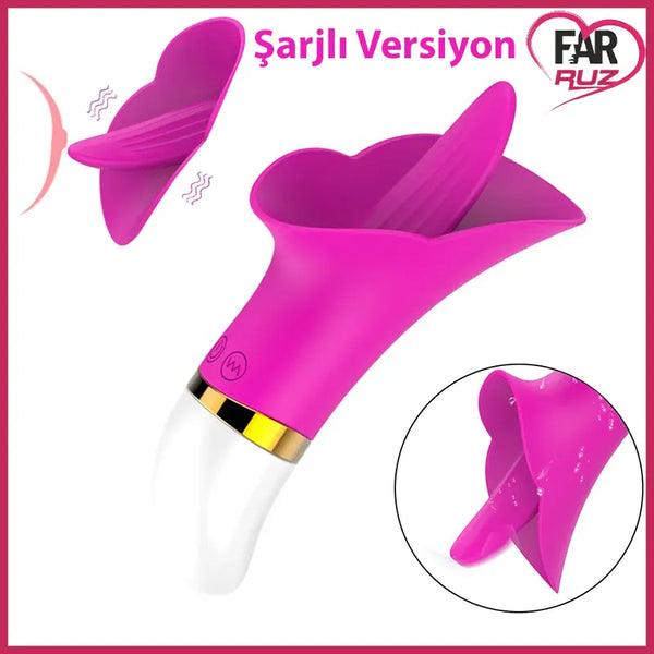 Sex Tongue Klitoral ve Göğüs Dil Yalama Vibratörü - FA-GSV-17D