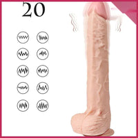 Shequ Bart 30 Cm Gerçekçi Ultra Long Vibratör - FA-WBE10038