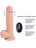SHEQU Hans Şarjlı Uzaktan Kumandalı Gerçekçi Realistik Dildo 21 cm - SQWBC10012