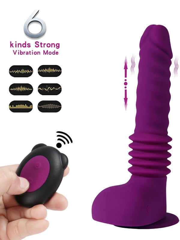 SHEQU Isaiah Thrusting İleri Geri Hareketli Uzaktan Kumandalı Şarjlı Vibratör - SQV10066