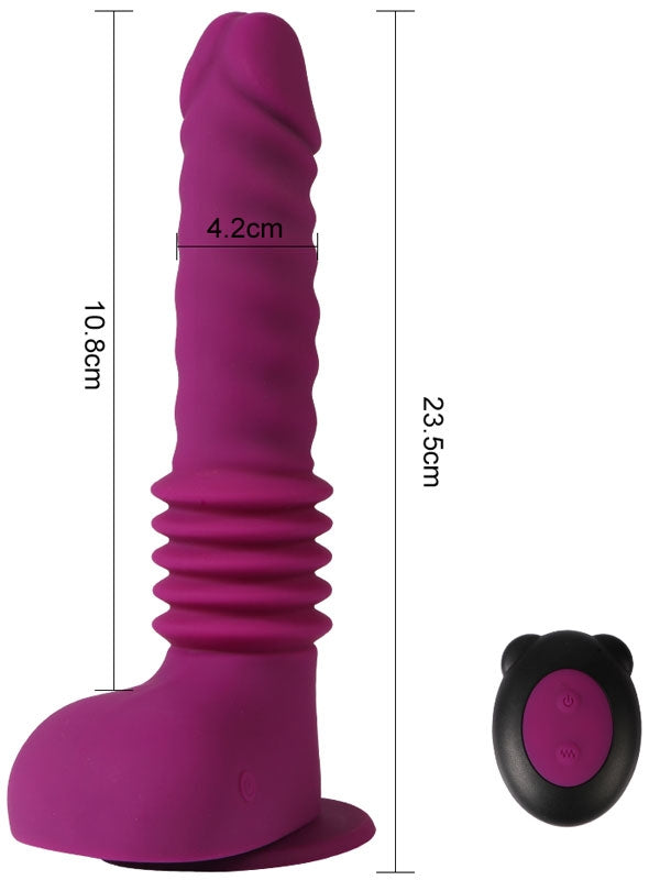 SHEQU Isaiah Thrusting İleri Geri Hareketli Uzaktan Kumandalı Şarjlı Vibratör - SQV10066