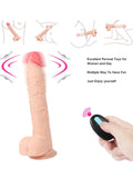 SHEQU Jeff Swaying Uzaktan Kumandalı Şarjlı Döner Başlı Titreşimli Realistik Vibratör 23 cm - SQT10012