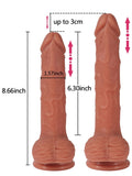 SHEQU William İleri Geri Hareketli Döner Başlı Şarjlı Realistik Vibratör 22 cm - SQT10014