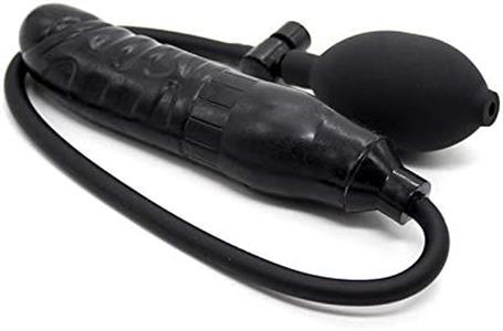 Şişebilen Pompalı Damarlı Anal Plug Siyah - BDM1816