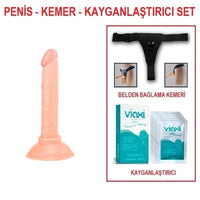 Shin 15 Cm Belden Bağlamalı Dildo Set - FA-XM251B
