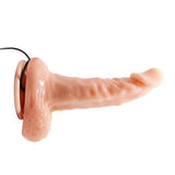 17 cm Belden Bağlamalı Gerçekçi Titreşimli Dildo Vibratör Penis - CA-BDM8018AB