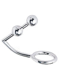 Çelik Penis Halkalı Anal Plug Çift Boğumlu - SM438