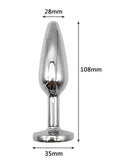 NOXXX Steel Metal Jeweled Taşlı Çelik Anal Plug 11 cm - 401018