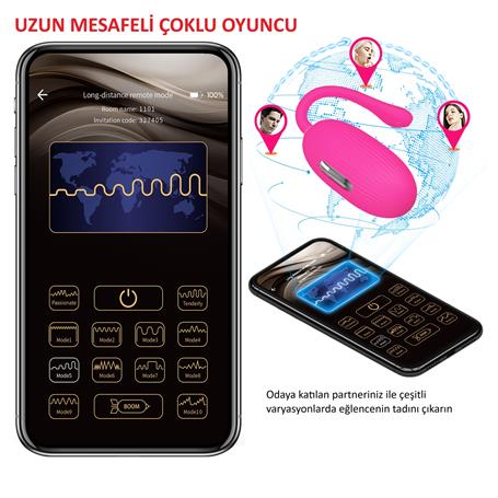 Telefon Kumandalı 12 Titreşim Fonksiyon & 3 Elektro Şoklu Teknolojik Vibratör Yumurta - BDM1331