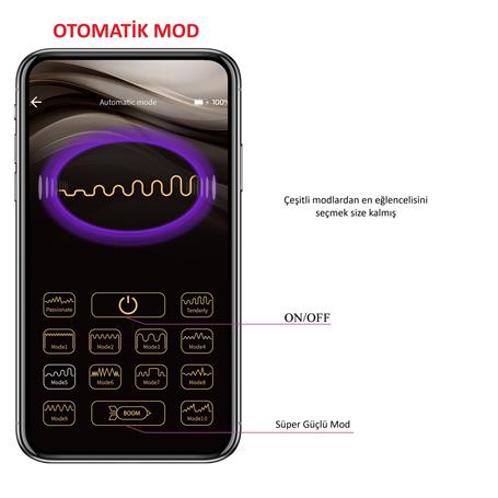 Telefon Kumandalı 12 Titreşim Fonksiyon & 3 Elektro Şoklu Teknolojik Anal Vajinal Vibratör - BDM1332