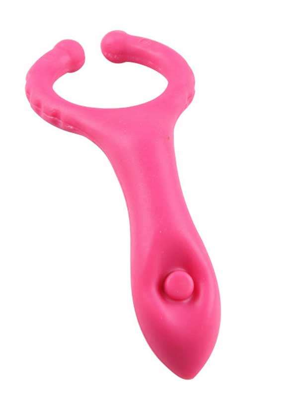 Testis Uyarıcılı Titreşimli Penis Halkası Pembe - CRE001