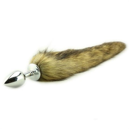 %15 İndirim – Tilki Kuyruklu Tüylü Paslanmaz Çelik Anal Tıkaç (Plug) - CA-BDM024