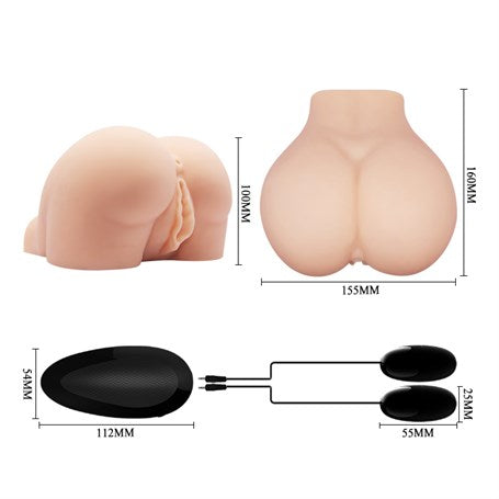 Titreşimli Bayan Kalça Vajina Anüs Mastürbatör - BDM9190