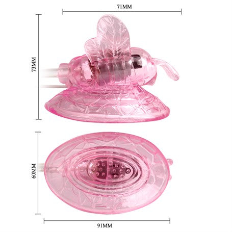 Titreşimli Klitoral Vakum Pompası - Butterfly - BDM1236