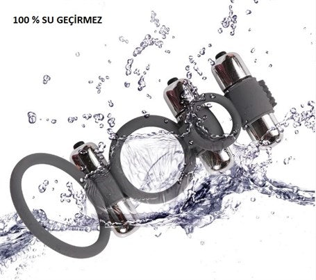 Triple Üçlü Titreşimli Silikon Penis Halkası - BDM4002