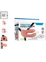 %10 İndirimli - Belden Bağlamalı Titreşimli 12,5 cm İçi Boş İkili Çatal Strapon Penis - CA-LV3006