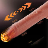 Belden Bağlamalı USB Manyetik Şarjlı 21,5 cm İleri Geri Hareketli Titreşimli Dildo - Marshall - BDM1625B