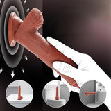Belden Bağlamalı USB Manyetik Şarjlı 21,5 cm İleri Geri Hareketli Titreşimli Dildo - Marshall - BDM1625B