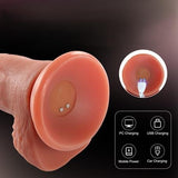 Belden Bağlamalı USB Manyetik Şarjlı 21,5 cm İleri Geri Hareketli Titreşimli Dildo - Marshall - BDM1625B