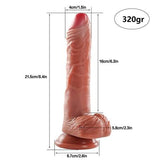 Uzaktan Kumandalı USB Manyetik Şarjlı 21,5 cm İleri Geri Hareketli Titreşimli Dildo - Baird - BDM1626