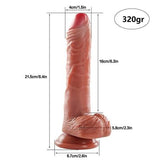 Belden Bağlamalı Uzaktan Kumandalı USB Manyetik Şarjlı 21,5 cm İleri Geri Hareketli Titreşimli Dildo - Baird - BDM1626B