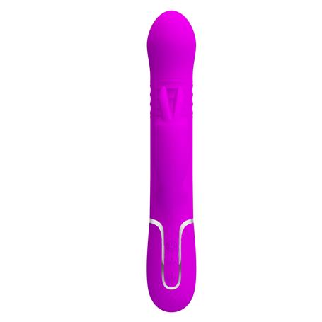 USB Manyetik Şarjlı 7 Titreşim 4 İleri Geri & 4 Rotasyon Fonksiyonlu Teknolojik G-Spot Vajinal Vibratör - BDM1357