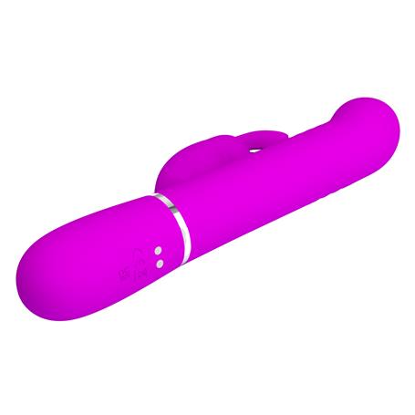 USB Manyetik Şarjlı 7 Titreşim 4 İleri Geri & 4 Rotasyon Fonksiyonlu Teknolojik G-Spot Vajinal Vibratör - BDM1357