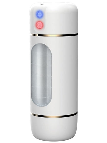 USB Şarjlı 10 Mod Titreşimli Sesli Akıllı Mastürbatör Beyaz - C-LL-2318-A