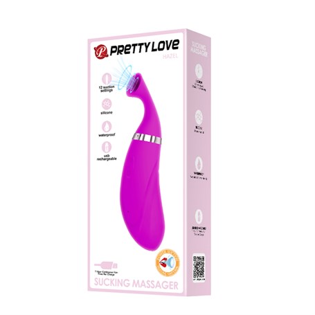 USB Şarjlı 12 Emme Fonksiyonlu Teknolojik Vibratör - Hazel - BDM1423