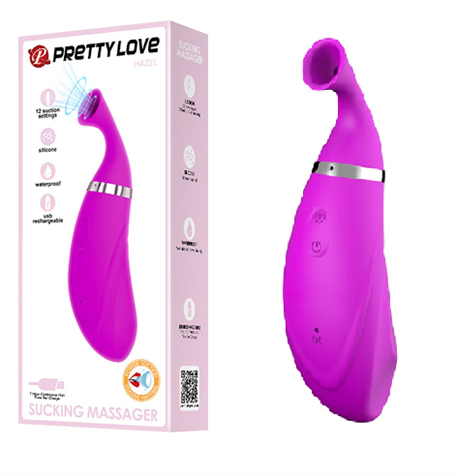 USB Şarjlı 12 Emme Fonksiyonlu Teknolojik Vibratör - Hazel - BDM1423
