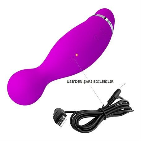 USB Şarjlı 12 Emme ve 12 Titreşim Fonksiyonlu Teknolojik Vibratör- Pecker - BDM1426