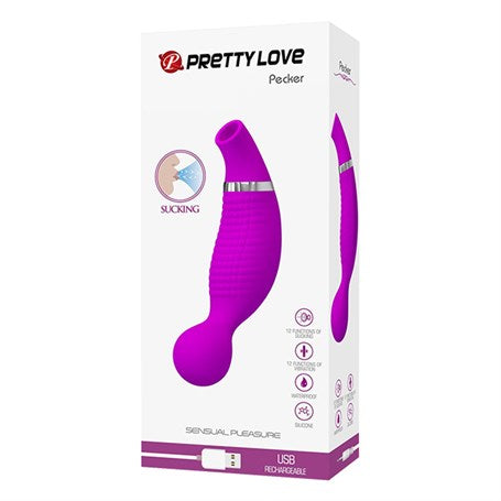 USB Şarjlı 12 Emme ve 12 Titreşim Fonksiyonlu Teknolojik Vibratör- Pecker - BDM1426