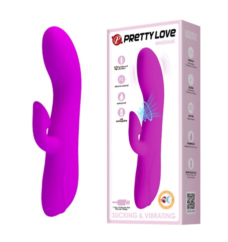 USB Şarjlı 12 Emme ve 12 Titreşim Fonksiyonlu 19 cm Teknolojik Vibratör - BDM1439