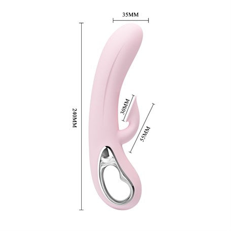 USB Şarjlı 12 Emme ve 12 Titreşim Fonksiyonlu 24 cm Teknolojik Vibratör- Nicola - BDM1438